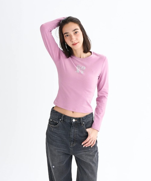 ROXY（ロキシー） tシャツ SPARKLY /ロキシーラインストーンロゴタイト