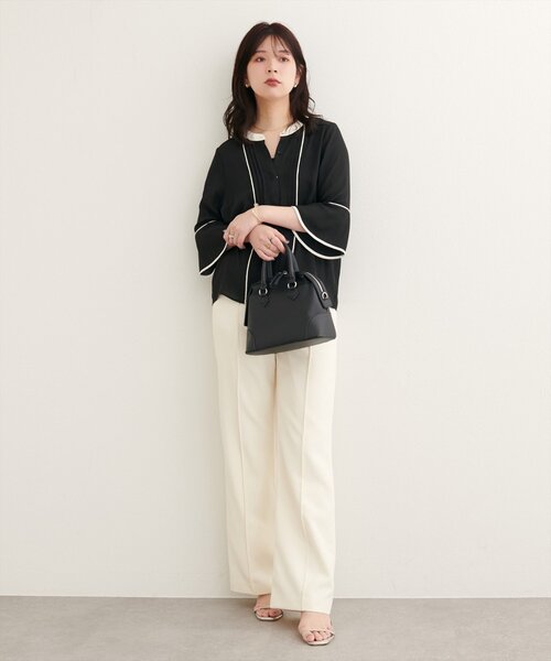 natural couture ブラウス シャツ 「WEB限定」ピンタックフレアカフス 