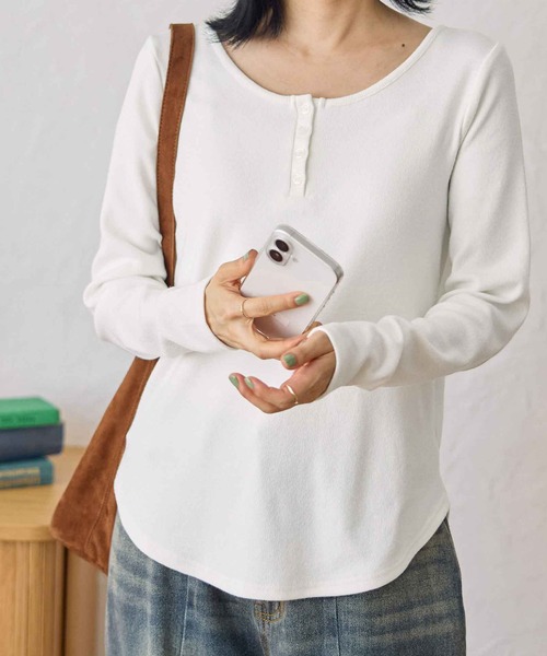 tシャツ ヘンリーネックプルオーバー レディース : ZOZOTOWN Yahoo!店