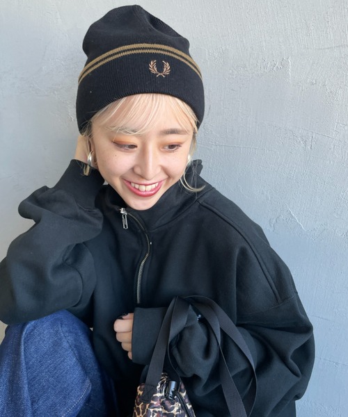 FRED PERRY（フレッドペリー） ニット帽 ニットキャップ ツイン