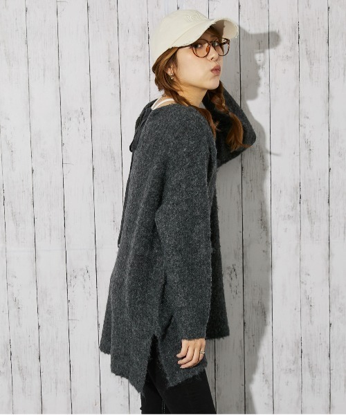 ニット セーター 「バックリボン×ブークレ」レディース チュニックニット ふんわり長丈 秋冬 レディース | ブランド登録なし | 15