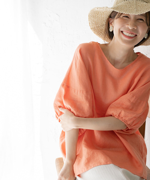 「URBAN RESEARCH DOORS」 ドルマンスリーブブラウス MEDIUM パープル レディース_画像3