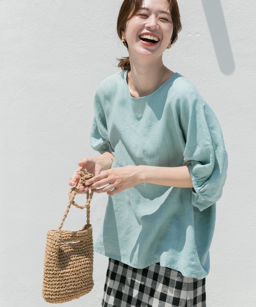 「URBAN RESEARCH DOORS」 ドルマンスリーブブラウス MEDIUM パープル レディース_画像4