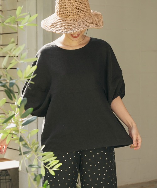 「URBAN RESEARCH DOORS」 ドルマンスリーブブラウス MEDIUM パープル レディース_画像5