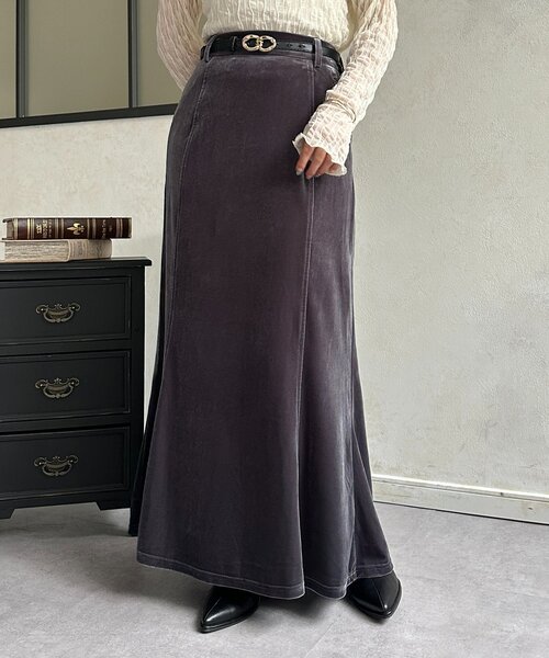 Thevon（ゼヴォン） スカート ベロアマーメイドスカート : ZOZOTOWN