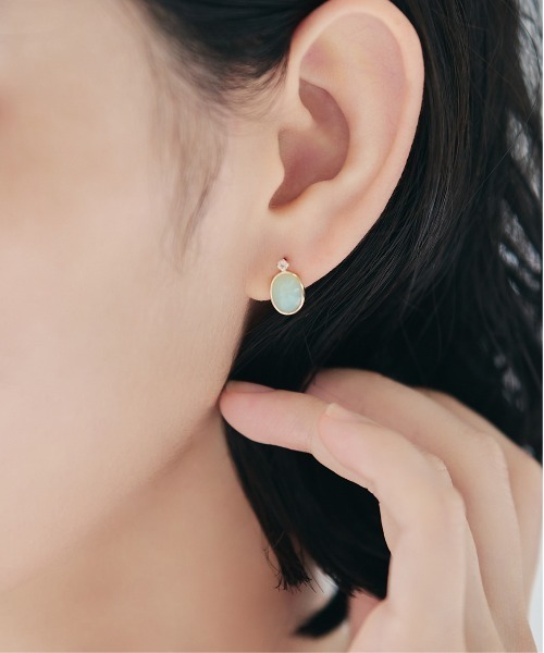 Jewel closet by L&Co. ピアス K10 カラーストーン ピアス レディース