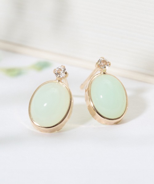 Jewel closet by L&Co. ピアス K10 カラーストーン ピアス レディース 
