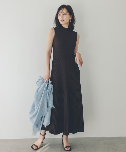 「anuans」 ニットワンピース SMALL ラベンダー レディース_画像3