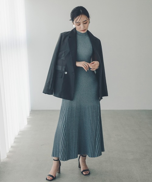 「anuans」 ニットワンピース SMALL ラベンダー レディース_画像8