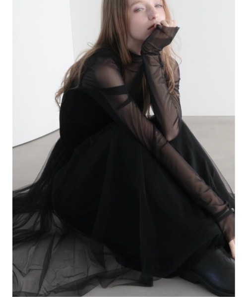 AMOMMA（アモマ） tシャツ long sleeve sheer tops レディース 