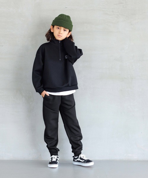 coca（コカ） パンツ キッズ ソフトスウェット裾ジップジョガーパンツ