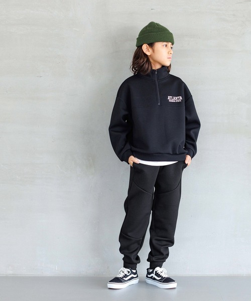 coca（コカ） パンツ キッズ ソフトスウェット裾ジップジョガーパンツ