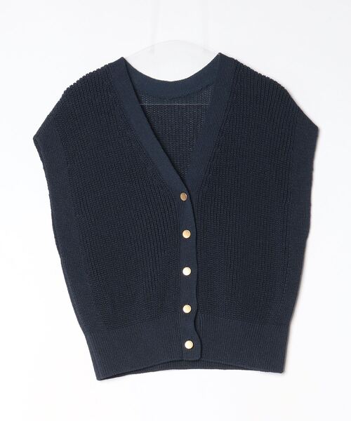 NOBLE ニットベスト　新品 NOBLE（ノーブル） ニットベスト - ブルー レディース : ZOZOTOWN