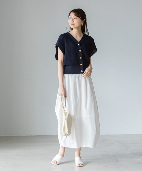 NOBLE ニットベスト　新品 NOBLE（ノーブル） ニットベスト - ブルー レディース : ZOZOTOWN