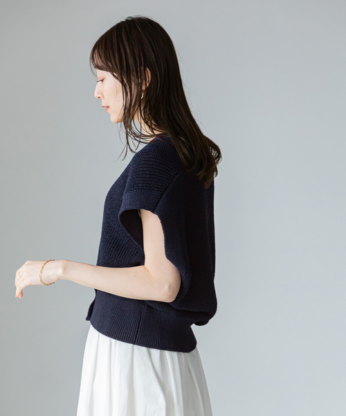 NOBLE（ノーブル） ニットベスト - ブルー レディース : ZOZOTOWN
