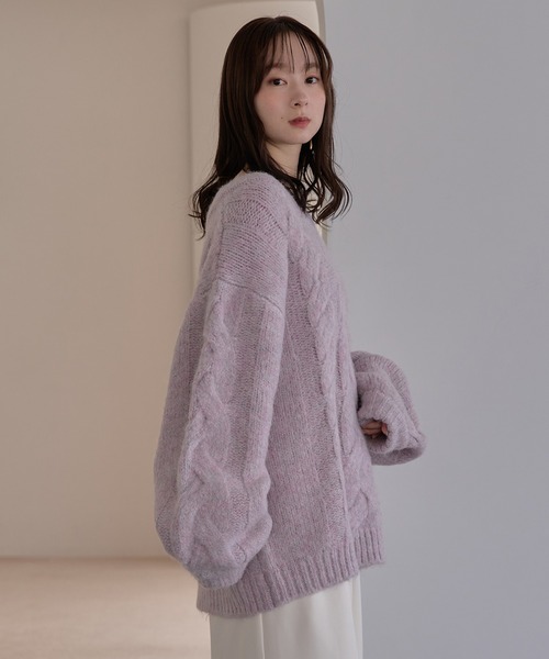 mideal（マイディール） ニット セーター cable design knit pullover