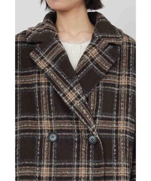 【美品】LIMI feu チェック柄 ピーコート LIMI feu - 希少 リミフゥ ヨウジヤマモト 上質 Aライン チェック