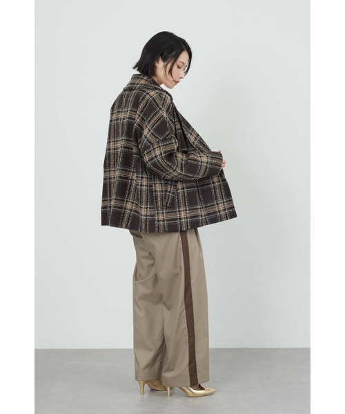 Limue pコート ピーコート チェックピーコート メンズ : ZOZOTOWN