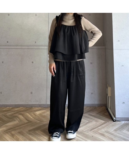 amini パンツ 「2025 AW」SETUP ツイルカーブパンツ レディース