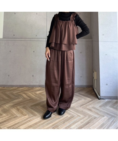 amini パンツ 「2025 AW」SETUP ツイルカーブパンツ レディース