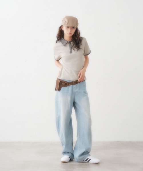 「FCMM」 半袖ポロシャツ SMALL アイボリー レディース_画像5