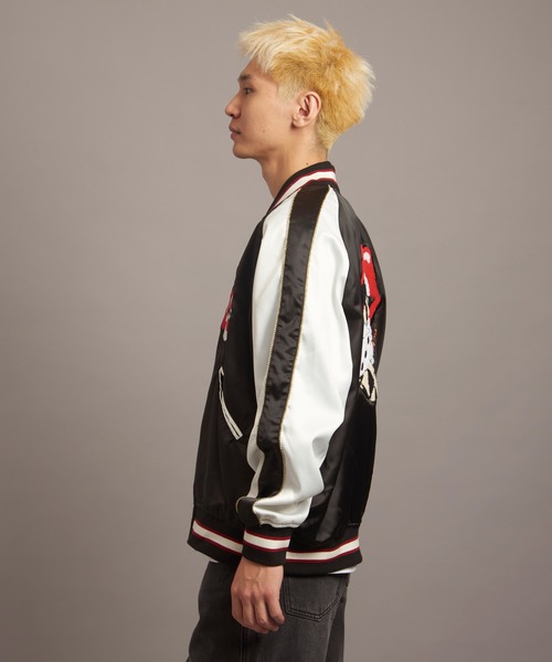 「JACKROSE」 スタジャン M ブラック メンズ_画像5