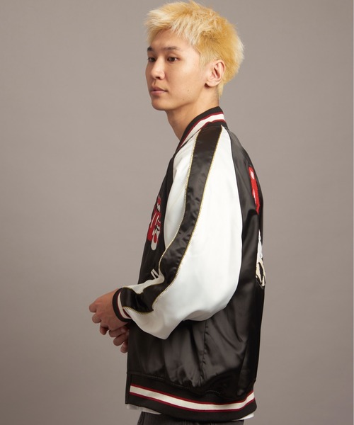 「JACKROSE」 スタジャン M ブラック メンズ_画像6