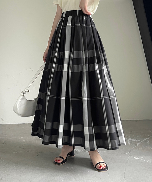 「emi+」 フレアスカート FREE ブラック レディース_画像3