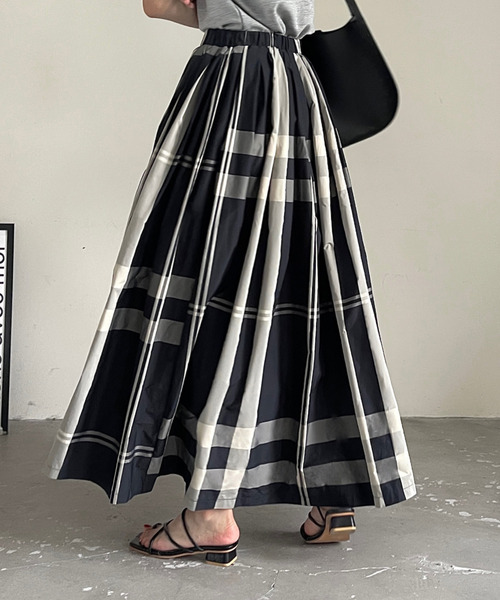 「emi+」 フレアスカート FREE ブラック レディース_画像4