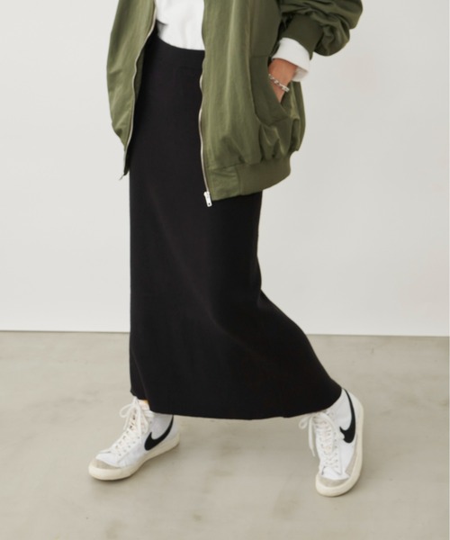 「Auntie Rosa Holiday」 ニットスカート MEDIUM チャコールグレー レディース_画像6