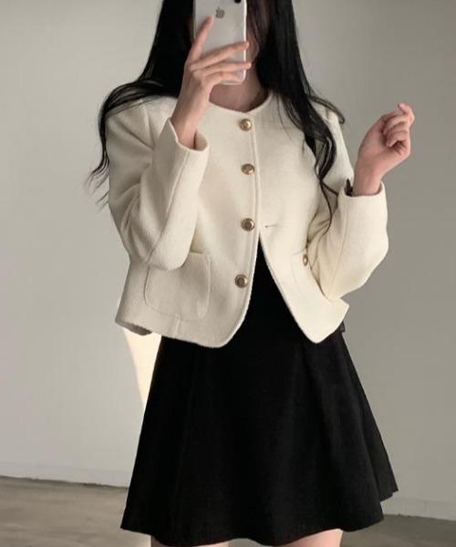 【新品未使用】韓国NOICE ノーカラージャケット ジャケット ノーカラージャケット ノーカラージャケット「韓国