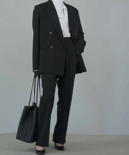 「chuclla」 テーラードジャケット M ブラック系その他 レディース_画像3