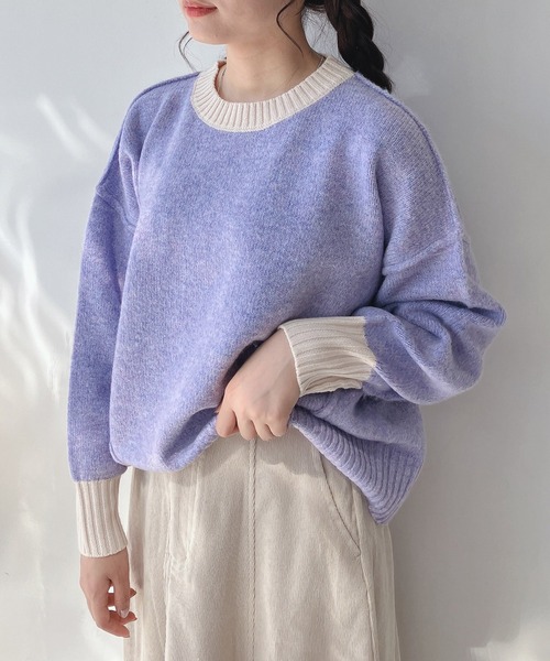 「AS KNOW AS plus」 長袖ニット FREE ミント レディース_画像6