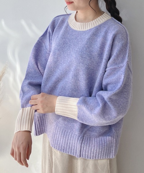 「AS KNOW AS plus」 長袖ニット FREE ミント レディース_画像7