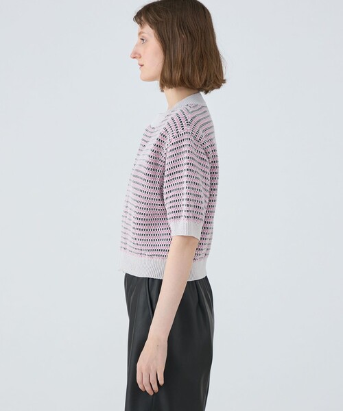 [MACPHEE] вязаный кардиган S темно-синий женский 