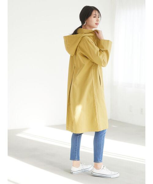 「Green Parks」 「chocol raffine robe」ステンカラーコート FREE ブラック レディース_画像6