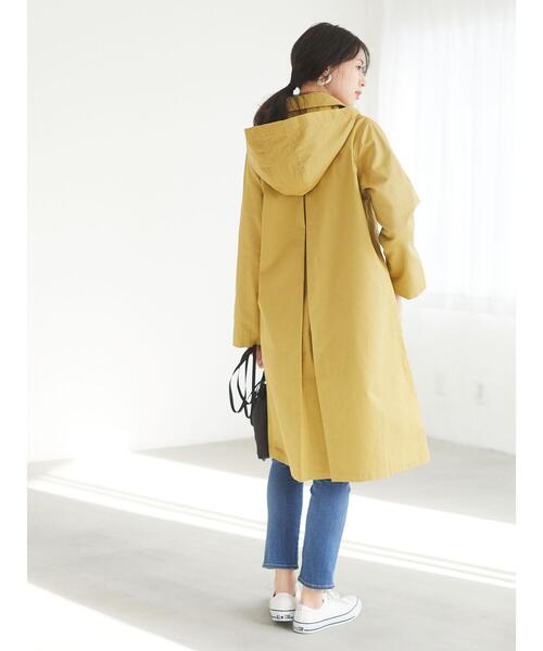 「Green Parks」 「chocol raffine robe」ステンカラーコート FREE ブラック レディース_画像7