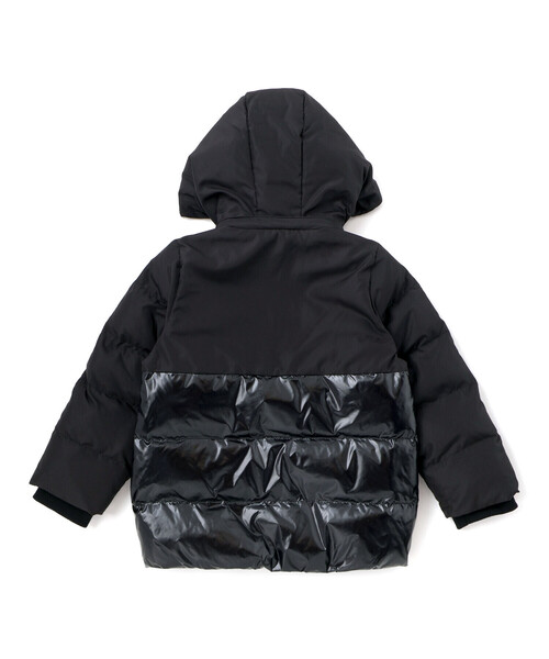 BeBe（ベベ） ダウン アウター 「撥水加工」タフタ切り替えロゴ