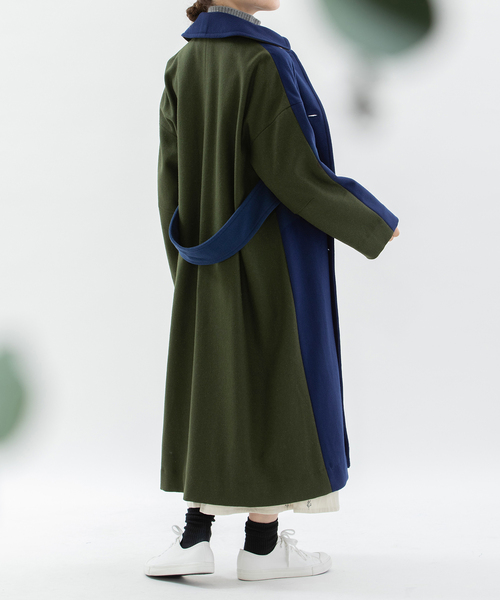 nop de nod（ノップドゥノッド） コート アウター バイカラーロング