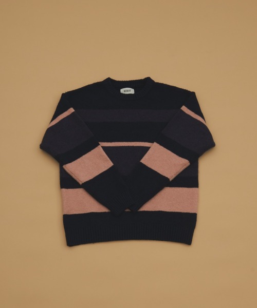 「MERLOT」 長袖ニット FREE ネイビー レディース_画像3