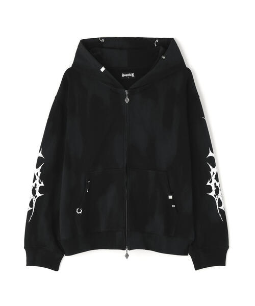 【美品】サプライヤー ジップパーカー ブラック Supplier SUPPLIER（サプライヤー） パーカー Fleur Leather Patch Zip Hoodie