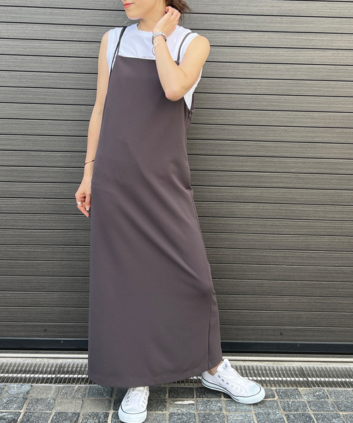 「MICA&DEAL」 キャミソールワンピース フリー ブラック レディース_画像3
