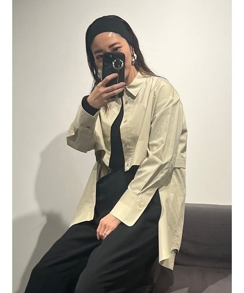 「styling/」 長袖シャツ FREE ブラック レディース_画像7