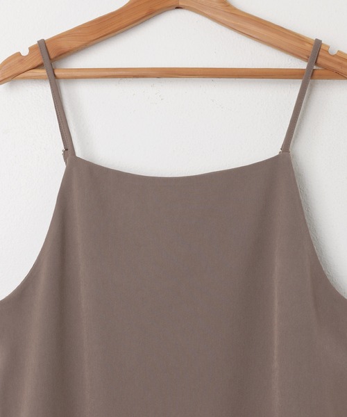 「evernavy」 キャミソールワンピース L グレイッシュベージュ レディース_画像7
