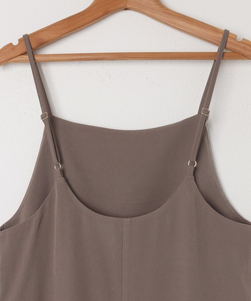 「evernavy」 キャミソールワンピース L グレイッシュベージュ レディース_画像8
