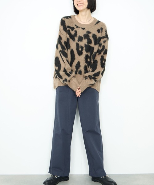 サンディゴルフ　レオパードニット　セーター サンディゴルフ レオパードニット セーター