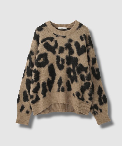 ニット セーター レオパードニットプルオーバー レディース : ZOZOTOWN