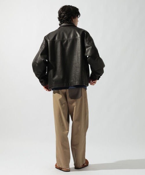 niko and…（ニコアンド） ブルゾン アウター PUレザーショートブルゾン