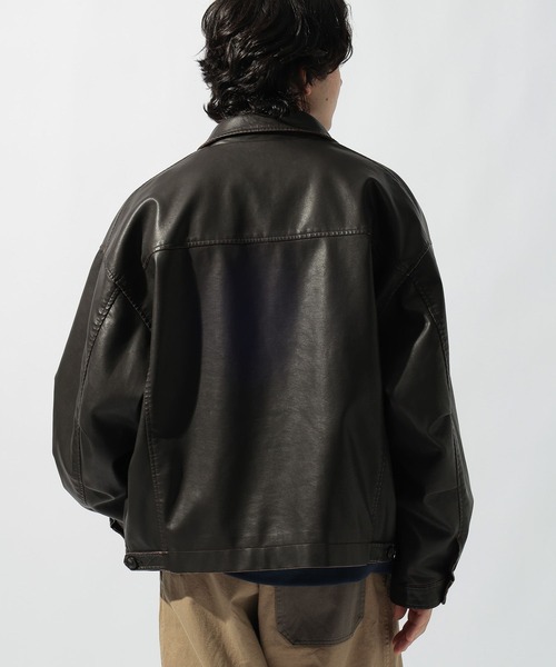 niko and…（ニコアンド） ブルゾン アウター PUレザーショートブルゾン