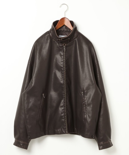 niko and…（ニコアンド） ブルゾン アウター PUレザーショートブルゾン